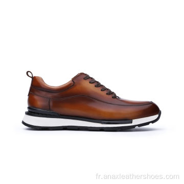 Chaussures décontractées en cuir pour hommes